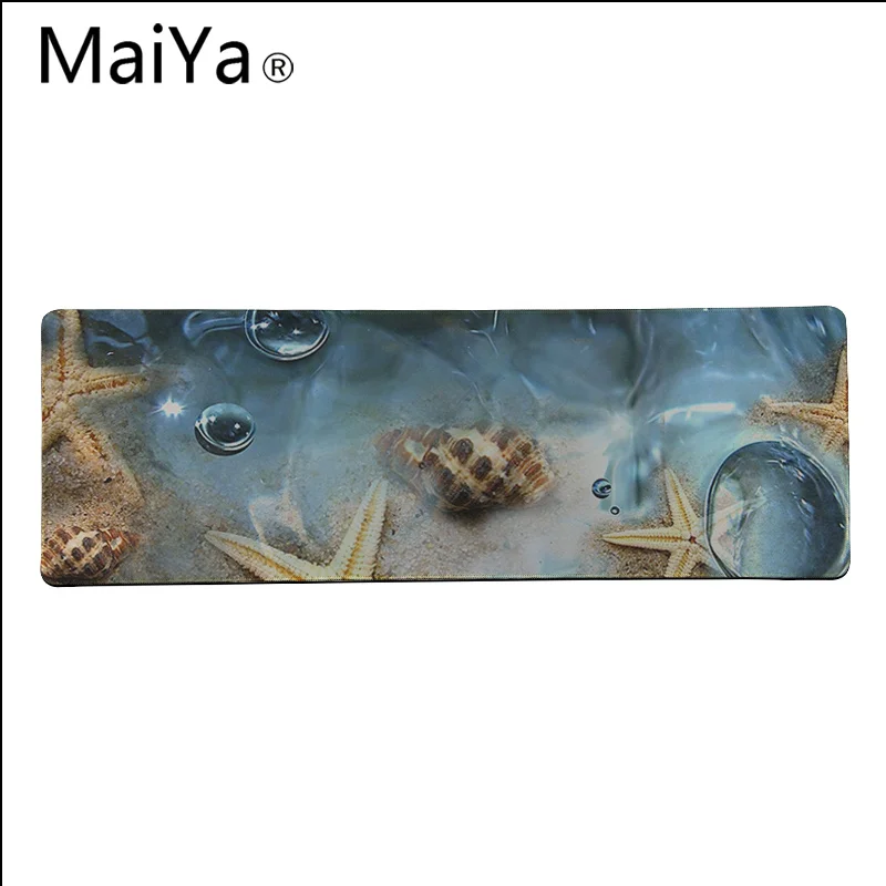 Высококачественный резиновый игровой коврик для мыши Maiya с морским пляжем