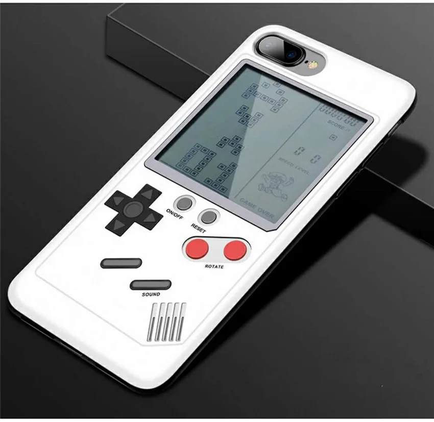 white Новинка Tetris Gameboy чехол для iPhone 6 6S Plus чехол с мягкими краями забавная игровая консоль задняя крышка для iPhone X 7 8 Plus чехол s - Цвет: white