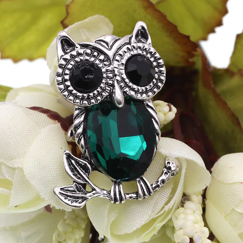 Фантазийные Изысканная Хрустальная Сова броши для женщин 2 Цвета стразы брошь