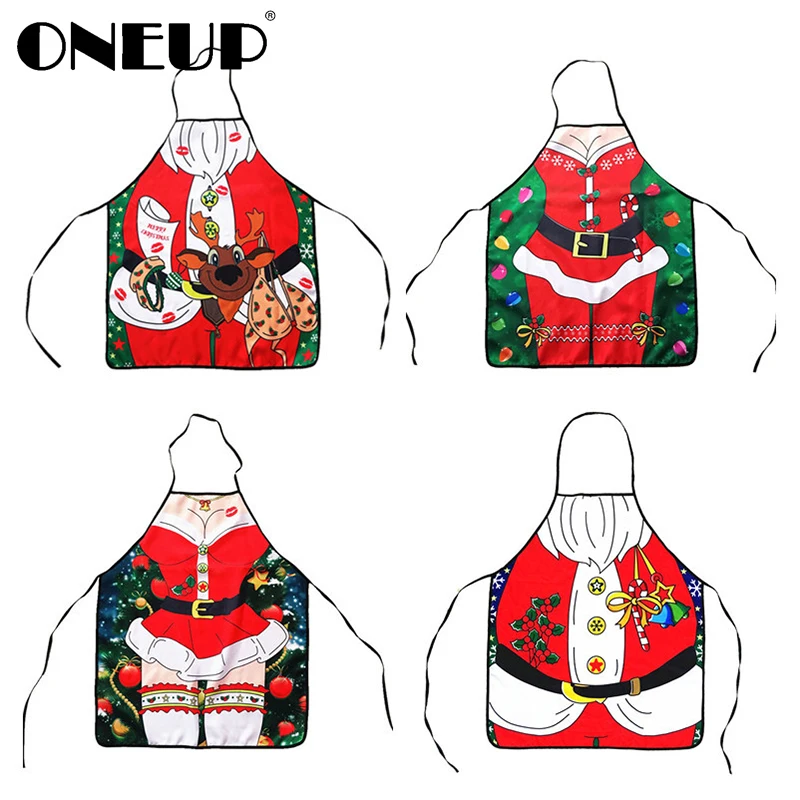 Рождественские украшения ONEUP кухонные фартуки для женщин и мужчин