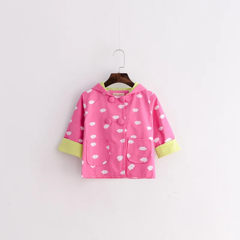 Новинка 2017 года весенне осеннее пальто с капюшоном для девочек куртка из 100%