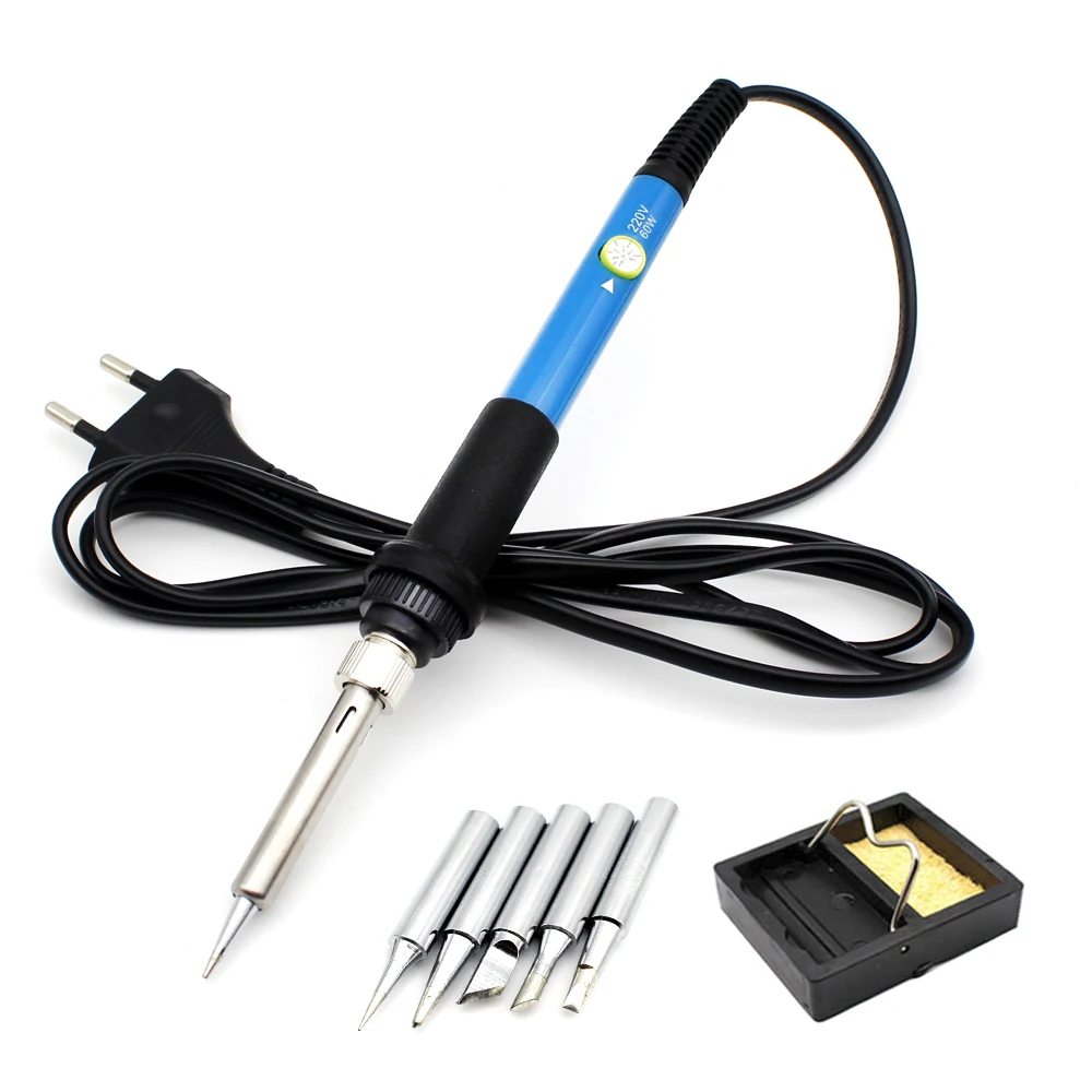 Регулируемый Температура Электрический паяльник 220 В 60 Вт ЕС Plug сварки