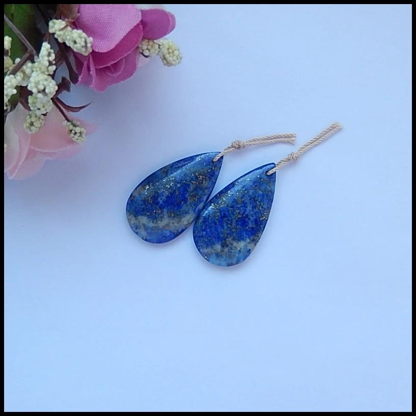 

Natural Lapis Lazuli Earring Beads,Fashion Earring Jewelry,33x8x5mm,10.5g