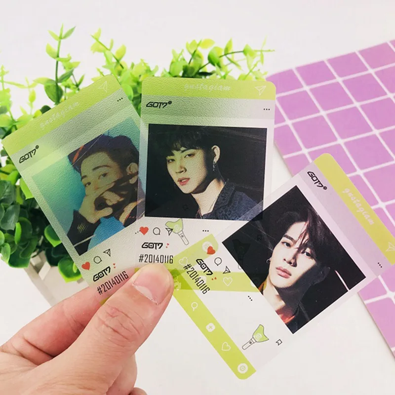 Лидер продаж Модные 5/7/9 шт./компл. BTS GOT7 дважды Фотокарта Kpop INS прозрачный карты Корея группа Star DIY Бумага карта с фотографией