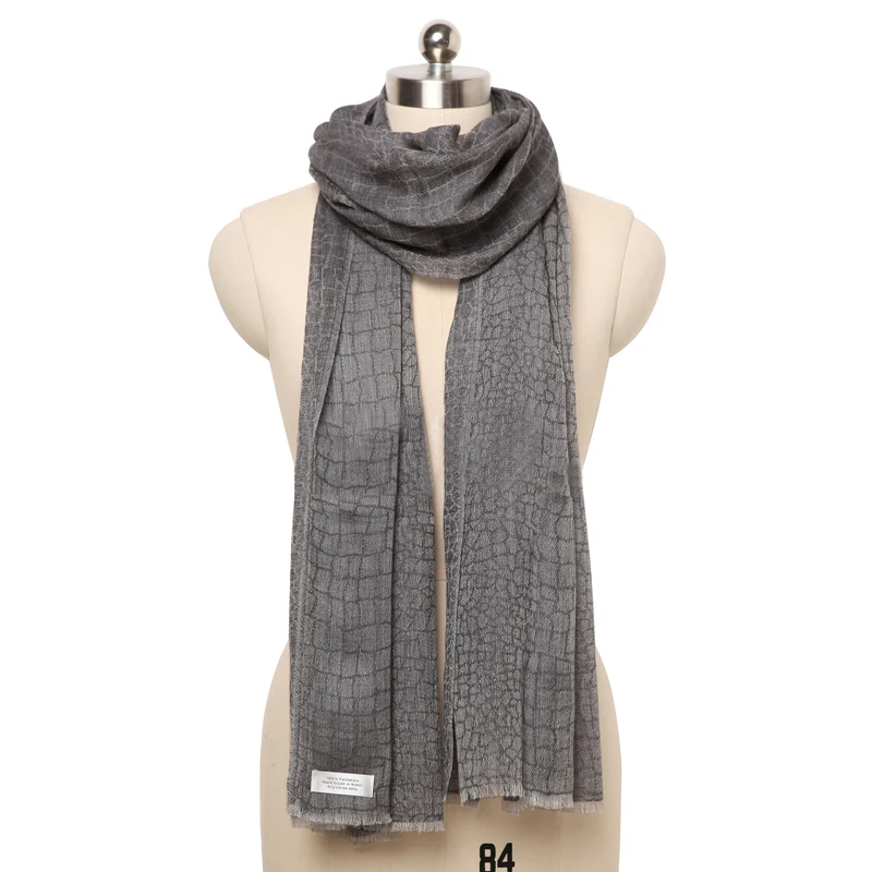 100% кашемировый шарф женский серый леопард Пашмина очень тонкая натуральная