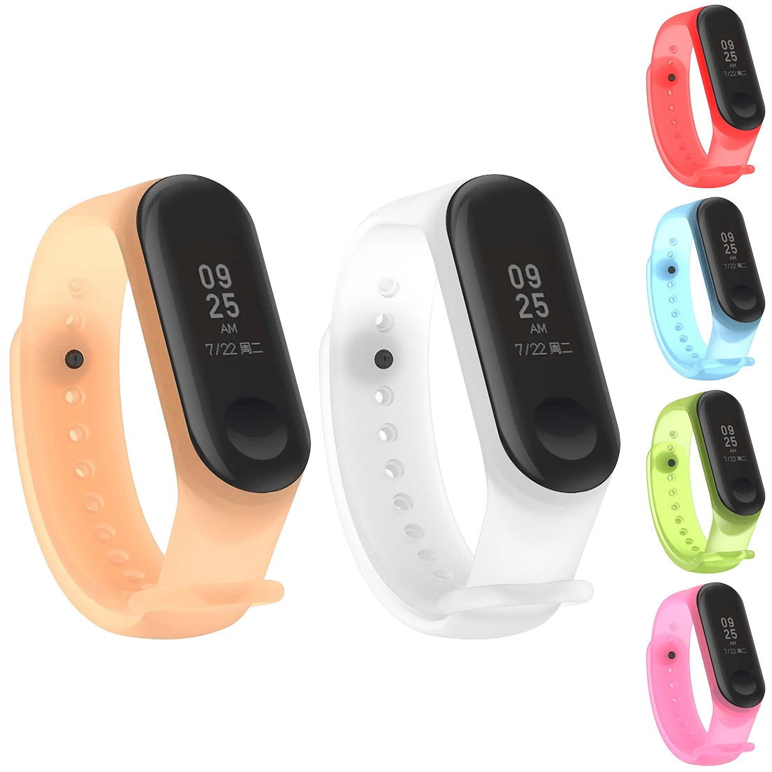 Модный Цветной силиконовый ремешок для Mi Band 3 браслет Xiaomi mi аксессуары умных