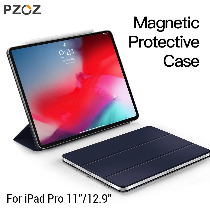 Чехол PZOZ для Ipad Pro 12 9 2018 чехол с магнитной защитой ipad 11 Защитная смарт книжка из
