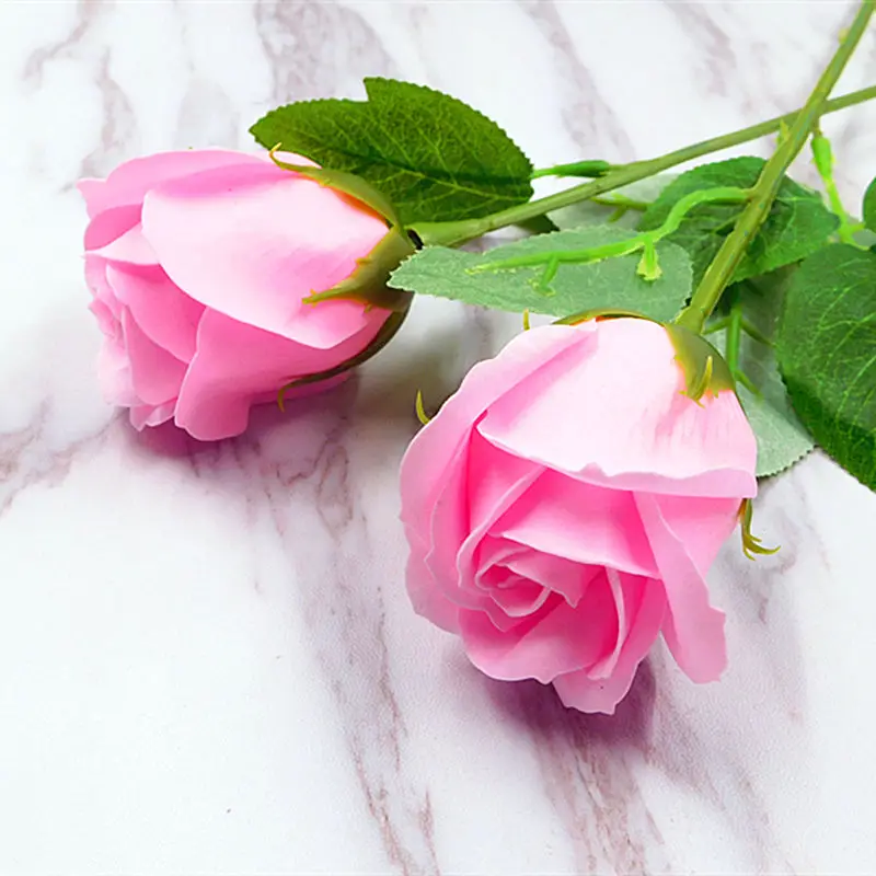 pink 5 шт.(4 см/один) Искусственный цветок розы голова мыло цветок Свадебный дом День Святого Валентина украшения DIY ручной работы цветок подарочная коробка - Цвет: pink