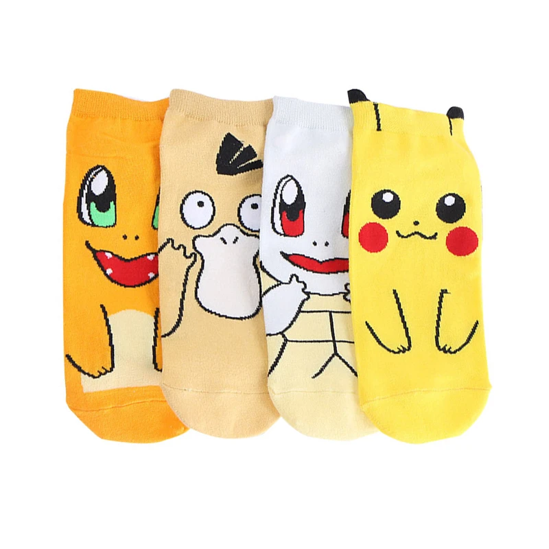 Аниме Покемон короткие носки Kawaii японский мультфильм Пикачу Nintendo косплей