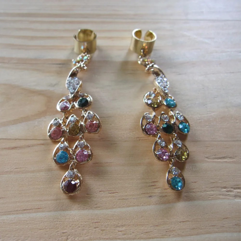2 шт. Золотой Павлин Регулируемый дредлок бисера Dread бисера манжеты клип