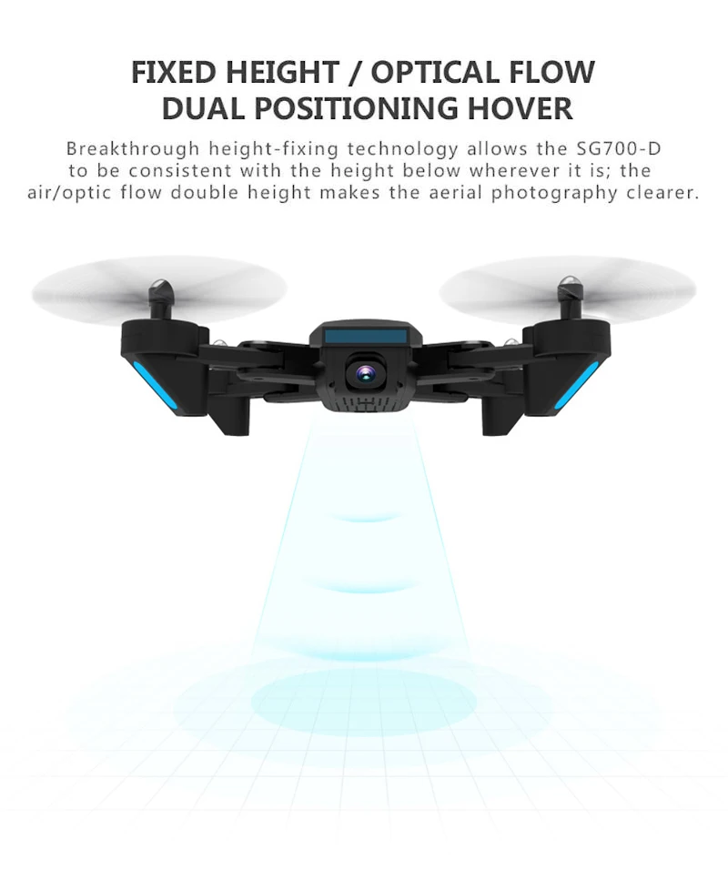 Дрон SG700D 4K Дрон HD Двойная камера WiFi передача fpv оптический поток стабильная высота Квадрокоптер Rc вертолет Дрон камера Дрон
