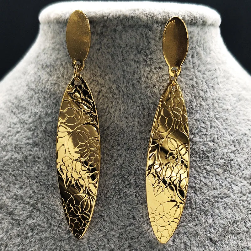 2018 длинные Нержавеющая сталь колошения Для женщин ювелирные изделия Золотой