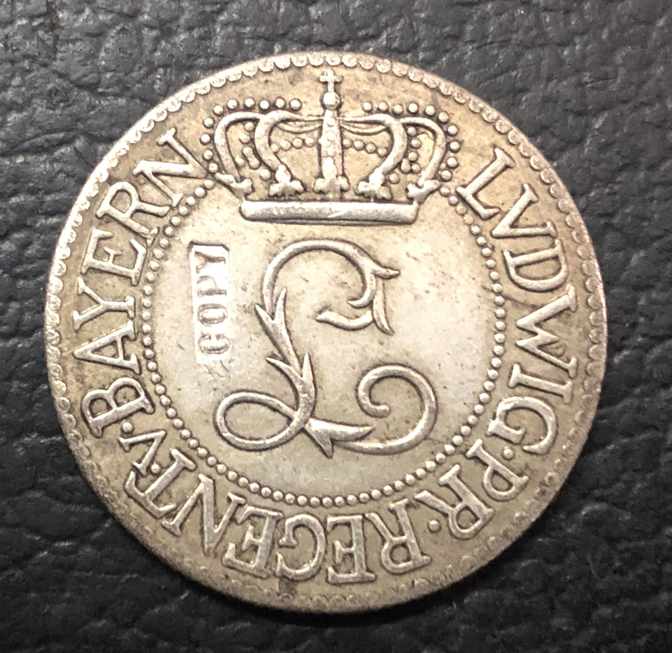 1913 серебряная медаль Лудвига Санс король Баварии|Безвалютные монеты| |