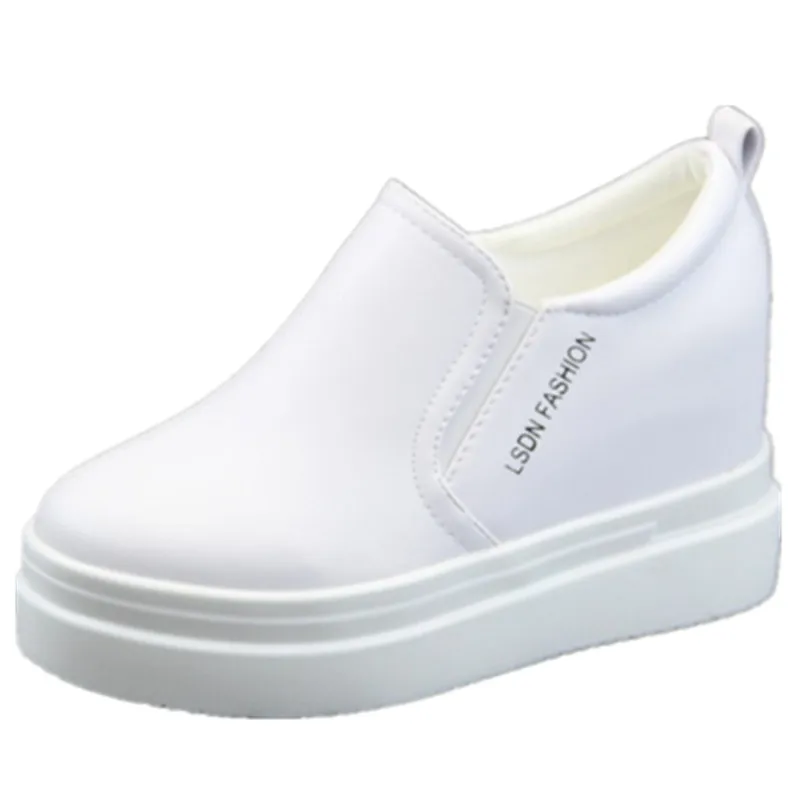 

Fashion brand Autumn Winter Women's High Heel Platform Shoes Height increasing sneakers Thick Sole Trainers Lady Shoes