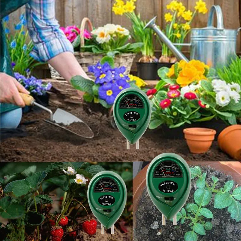 DHL 50 штук в упаковке Профессиональная 3 In1 влажности почвы светильник измеритель PH