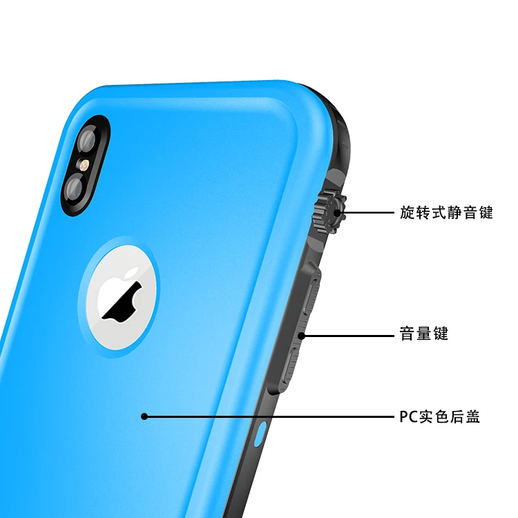 IP68 Водонепроницаемый чехол для iphone XS Max 360 Полное покрытие защитный iphoneXS