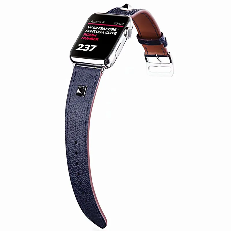 Новинка 2019 цветной кожаный Одноместный тур с логотипом Herme для Apple Watch 44 мм 40 42 38