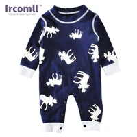 2022 newborn clothes for boys spring autumn baby rompers reindeer long sleeve baby boy outwear cotton infant newborn clothing