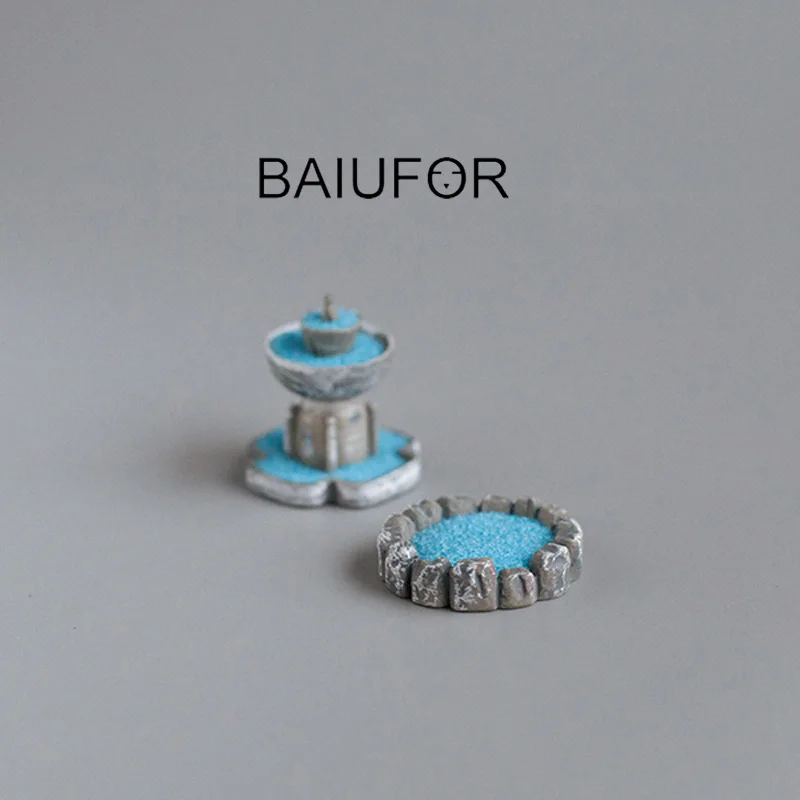 Полимерные миниатюры BAIUFOR мини бассейн и пруд лотоса модель Сказочный садовый