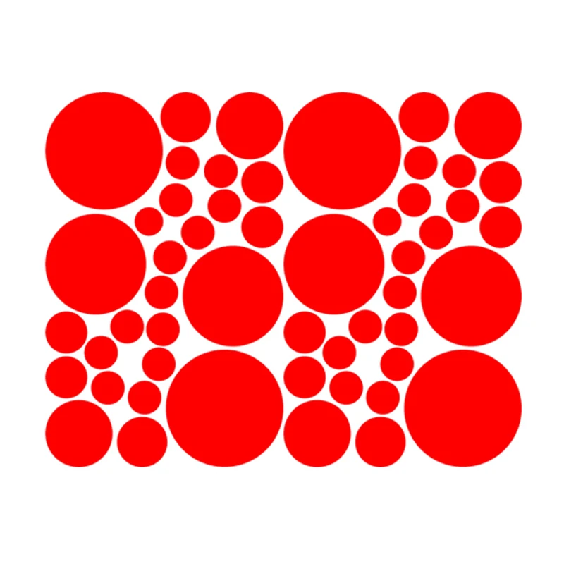 

7cm to 1.7cm 52 Hot Polka Dots Art Wall Stickers Car Window Laptop Etc Vinyl Decals 13 Colors