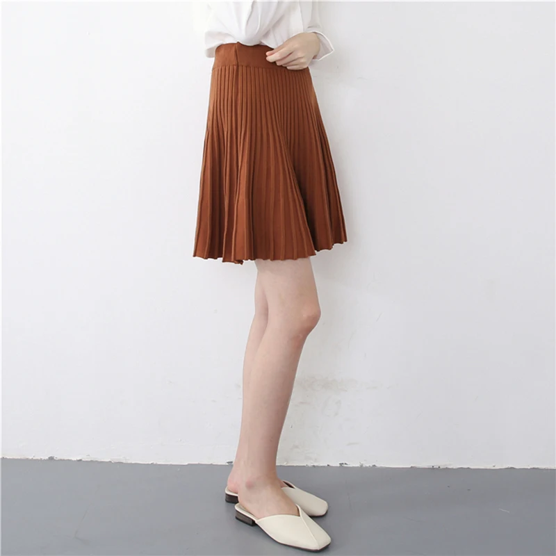 Юбка женщина 2018 Для женщин мода осень Высокая Талия плиссированная юбка Косплэй