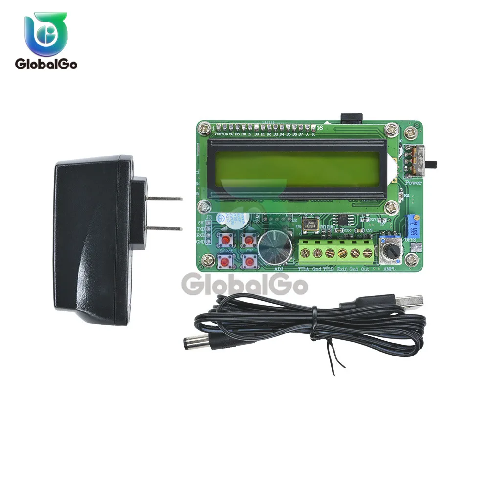 LCD1602 0,01 Гц-5 МГц DDS Функция генератор сигналов Модуль синуса Треугольники прямоугольную волну частоты выходной сигнал от транзисторно-транзисторных логических схем хранения Напомним счетчик