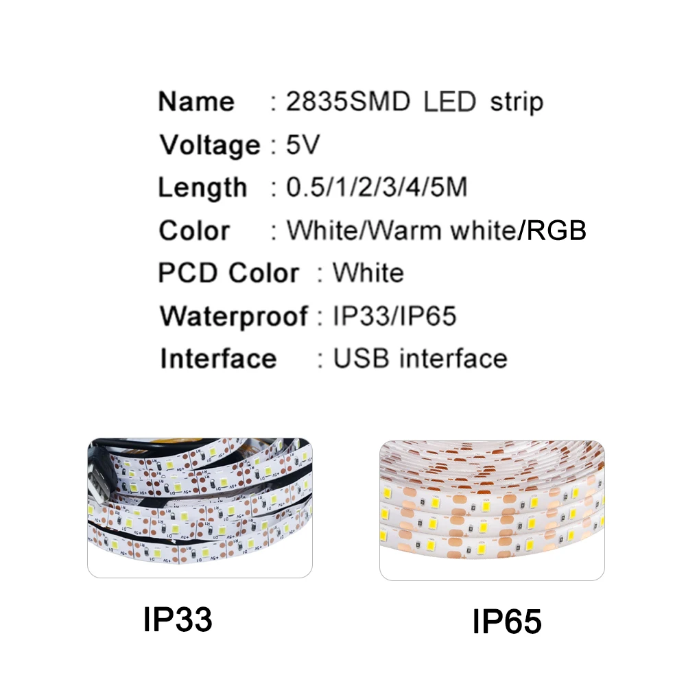 Светодиодная лента RGB 2835 1/2/3/4/5 В USB|Светодиодные ленты| |