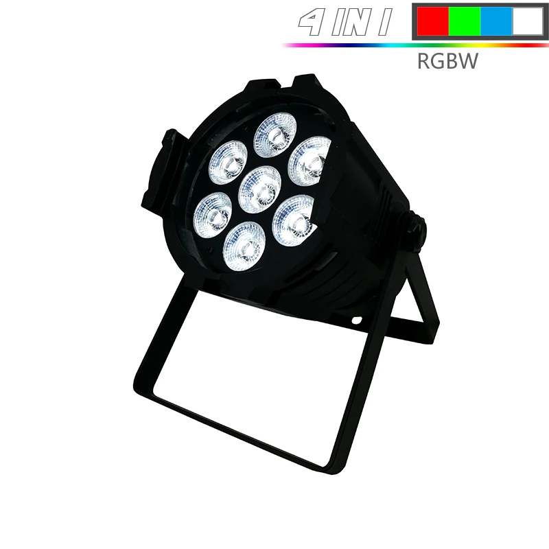 Mini CanPar RGBW 10 шт. Мини светодиодный сценический светильник из алюминиевого сплава 7x18 Вт RGBWA+ UV 6в1 Профессиональный DMX512 для дискотеки DJ музыка вечерние KTV ночной клуб - Цвет: Mini CanPar RGBW