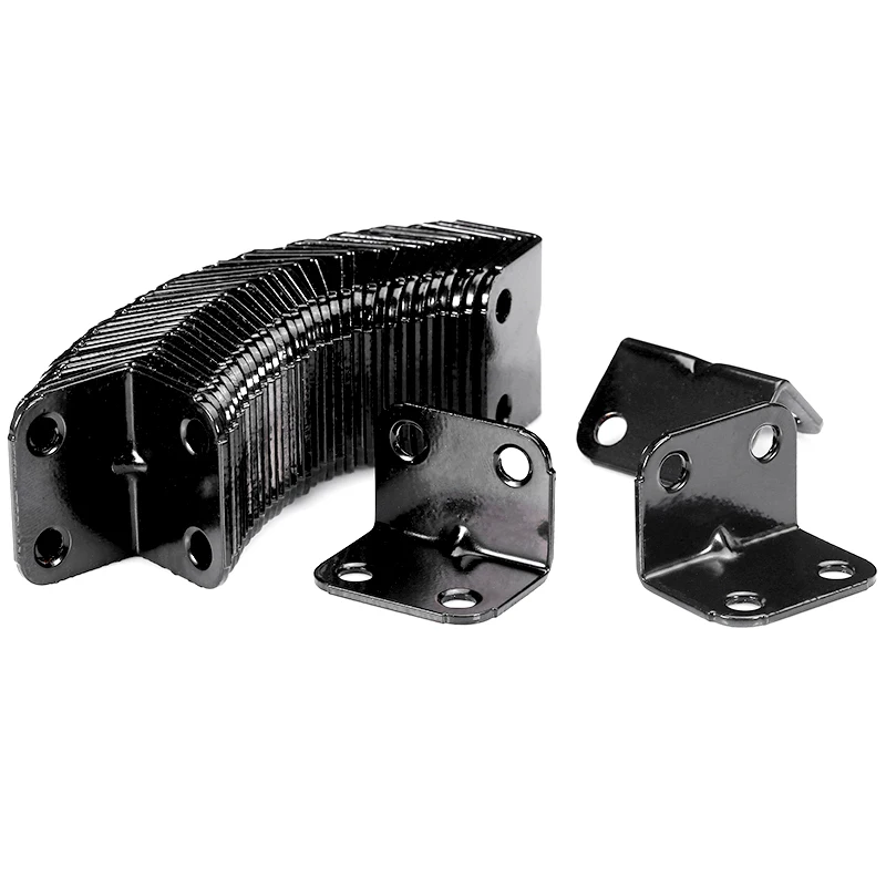 20 шт Черный 90 градусов прямоугольный разъем фитинги деревянная мебель стол