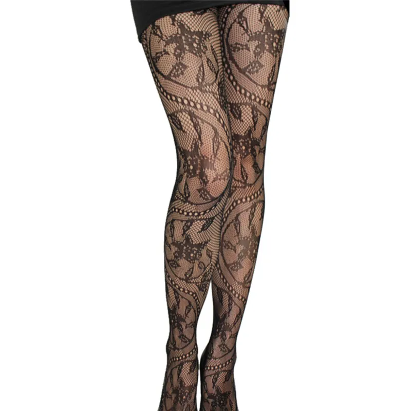 JCAAAP горячие сексуальные чулки Полые колготки кружевные высокие эластичные