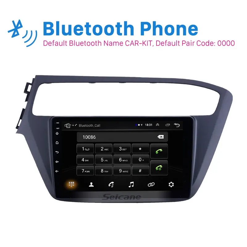 Автомагнитола Seicane Android 8 1 GPS-навигатор 9 дюймов для Hyundai i20 2018 2019 левый руль 2 din