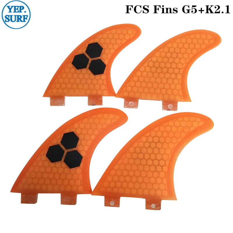 FCS Fin G5 + K2.1 зеленые плавники для серфинга из Стекловолокна Плавники (доска