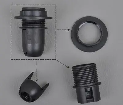 Красный IWHD DIY фитинг E27 патрон лампы E14 черный белый 110 v-220 v осветительный аксессуар фитинг E27 Цоколь гнездо Portalmapara - Цвет: Красный