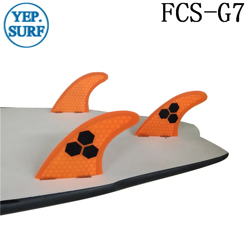 Плавник для серфинга FCS G7 Fin сотовый плавник доски оранжевый цвет Серфинг квилhas