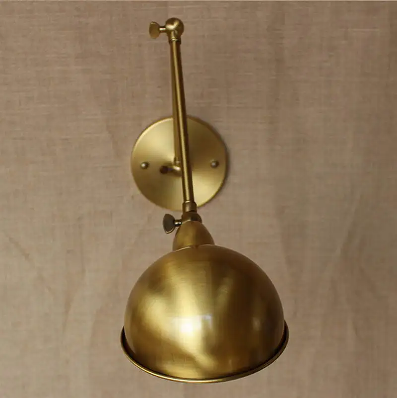 

Swing arm sconce lamps with long arm Industrial Articulating Brass Wall Lamp for workroom Bathroom Vanity Lights porch lighting