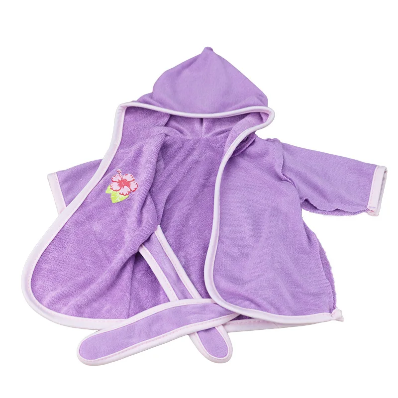 purple night-robe 18 дюймов, кукольная одежда для девочек, костюм единорога, кружевная юбка ручной работы с повязкой на голову, американское платье для новорожденных, набор для куклы 45 см - Цвет: purple night-robe