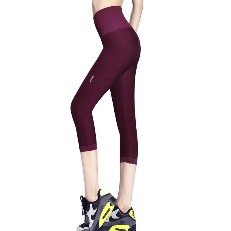 Женские капри для йоги BESGO быстросохнущие обтягивающие спортивные брюки с
