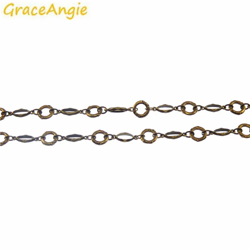 1 м Ретро Античная бронзовая декоративная цепочка для ожерелья браслета
