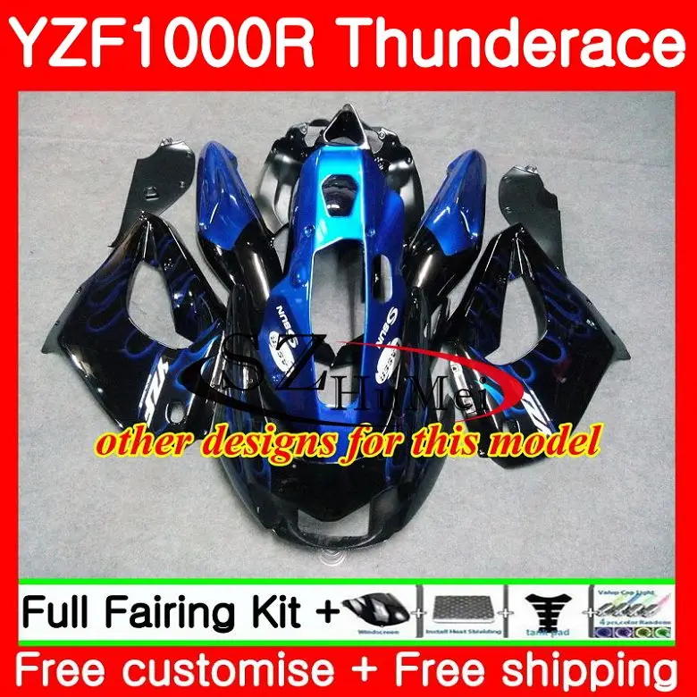 Обтекатели для YAMAHA Thunderace YZF1000R синий черный 96 97 98 99 00 01 74SH10 YZF 1000R 1996 1997 1998 1999 2000