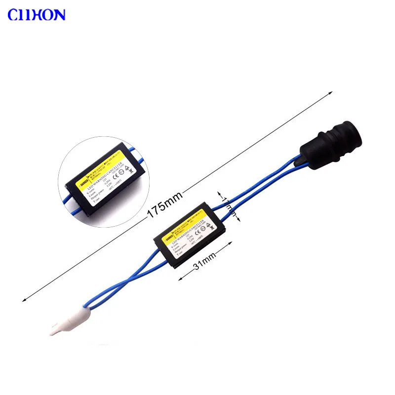 3.2W-T10 Decoder 2 шт. 12 В T10 светодиодный Предупреждение ющий декодер компенсатора 501 192 168 без Canbus OCB резистор погрешности нагрузки+ W5W номерной знак светодиодный лампы Ciihon - Цвет: 3.2W-T10 Decoder