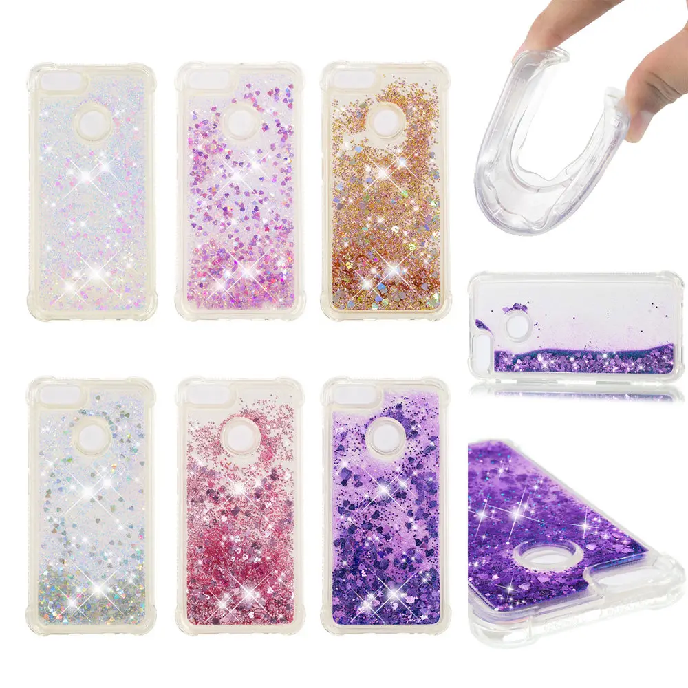 TPU Case for Xiaomi 1A Mi A1 A 1 MiA1 Dynamic Flow Liquid Flash Crystal Clear Back Cover MI Glitter Debris |