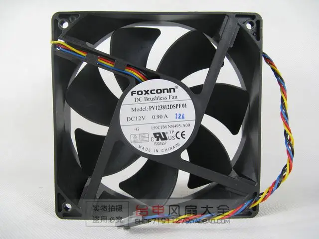 Новый оригинальный вентилятор охлаждения FOXCONN 12 см В 0.90A PV123812DSPF 01 120*120*38 мм |