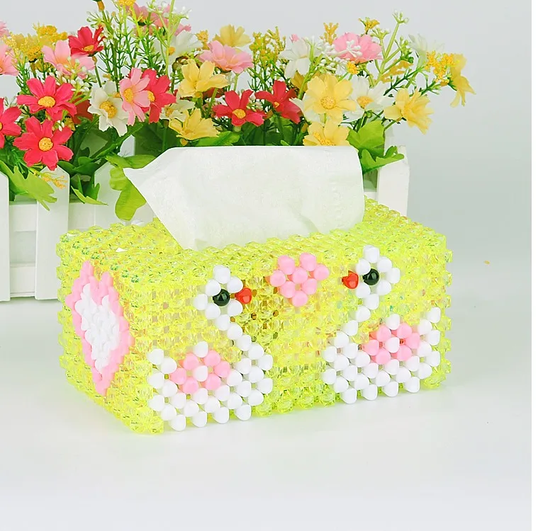 Ручной работы из бисера DIY Ювелирный материал обернутый Лебедь Сердце салфетка