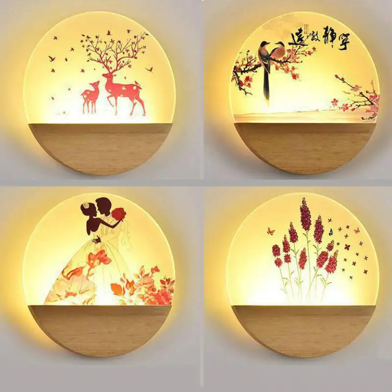 Прикроватная светодиодная настенная лампа для спальни креативное простое