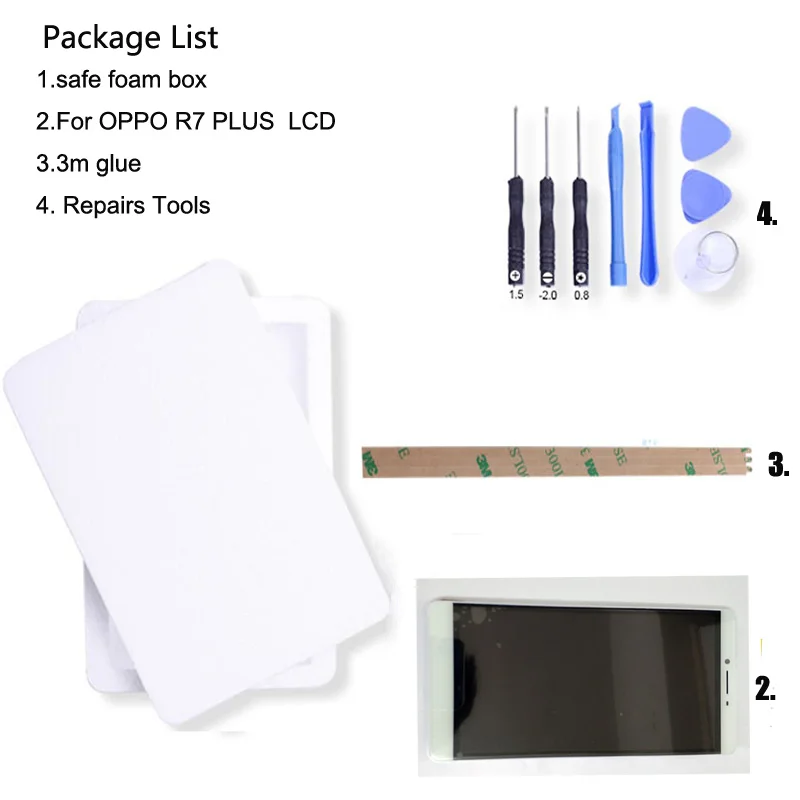 Для оригинального OPPO R7 Plus Мобильный телефон LCD дисплей + TP кодирующий