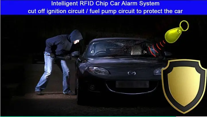 

Иммобилайзер двигателя RFID автомобильный иммобилайзер замок интеллектуальный анти-угон и цепь Автоматическая блокировка и разблокировка