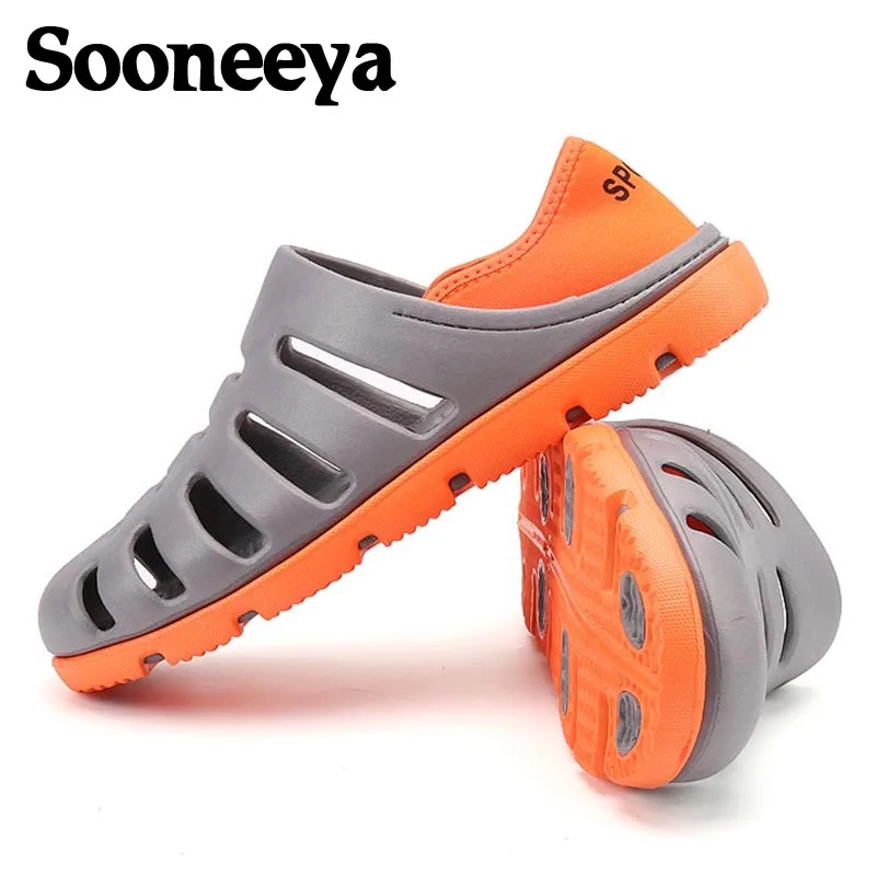 Sooneeya 2019 Новая летняя мужская открытая обувь пляжные сандалии смешанных Цвета
