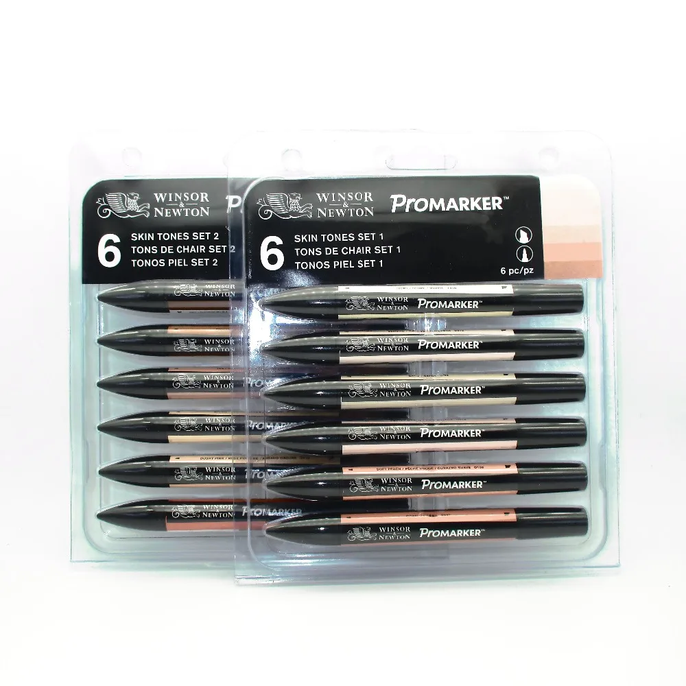 Winsor& Newton Promarker набор тонов кожи двойной наконечник на спиртовой основе быстросохнущие маркеры