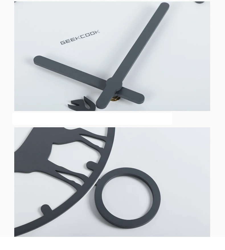 Geekcook 14 ''3D Качели часы исследование настенные часы простой Европа Стиль Гостиная Современные настенные часы минималистский спальня