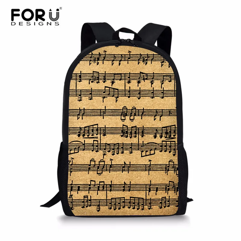FORUDESIGNS/пианино, музыка, нота, женский рюкзак с принтом, Молодежные рюкзаки для девочек-подростков, женская школьная сумка на плечо, рюкзак mochila - Цвет: CC5274C